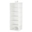 IKEA STUK СТУК Модуль для зберігання 7 поличок, білий / сірий, 30x30x90 см 70370856 703.708.56