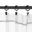 IKEA SYRLIG СІРЛІГ Кільце для штори із затискачем і гачком, чорний, 25 мм 10217240 102.172.40