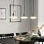 IKEA TÄLLBYN ТЕЛЛЬБІН Світильник підвісний із 3 лампами, нікельований / опал біле скло, 89 cм 50489842 504.898.42
