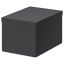 IKEA TJENA ТЙЕНА Коробка з кришкою, чорний, 18x25x15 см 60395485 603.954.85
