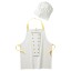 IKEA TOPPKLOCKA ТОППКЛОККА Дитячий фартух і капелюх шеф-кухаря, білий / жовтий 10300814 103.008.14