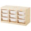 IKEA TROFAST Комбінація для зберігання + контейнери, світла білена сосна / білий, 93x44x52 см 19533215 195.332.15