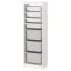 IKEA TROFAST Комбінація для зберігання + контейнери, білий / білий сірий, 46x30x145 см 39533318 395.333.18