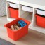 IKEA TROFAST ТРУФАСТ Комбінація для зберігання + контейнери, білий / помаранчевий, 99x44x56 см 39335511 393.355.11
