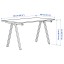 IKEA TROTTEN ТРОТТЕН Письмовий стіл, білий / антрацит, 140x80 cм 29429553 294.295.53