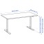IKEA TROTTEN ТРОТТЕН Письмовий стіл з регулюванням висоти, білий / антрацит, 160x80 см 59429599 594.295.99