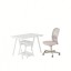 IKEA TROTTEN ТРОТТЕН / FLINTAN ФЛІНТАН Комбінація стіл / шафа, і обертовий стілець білий / бежевий 59424945 594.249.45