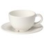 IKEA VARDAGEN ВАРДАГЕН Чашка для кави та блюдце, кремовий, 14 сл 00288313 002.883.13