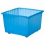 IKEA VESSLA ВЕССЛА Ящик на колесах, блакитний, 39x39 см 80098516 800.985.16