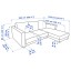 IKEA VIMLE ВІМЛЕ 3-місний диван з козеткою, Saxemara чорно-блакитний 09399142 093.991.42