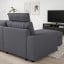 IKEA VIMLE ВІМЛЕ 3-місний диван з козеткою, з підголовником з широкими підлокітниками / Gunnared сірий 69401298 694.012.98