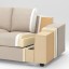 IKEA VIMLE ВІМЛЕ 3-місний диван, з підголовником з широкими підлокітниками / Gunnared сірий 39401327 394.013.27