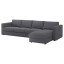 IKEA VIMLE ВІМЛЕ 4-місний диван з козеткою, Gunnared сірий 19399486 193.994.86