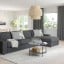 IKEA VIMLE ВІМЛЕ 4-місний диван з козеткою, з широкими підлокітниками / Hallarp сірий 09401772 094.017.72