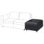 IKEA VIMLE ВІМЛЕ Табурет для ніг з ящиком для зберігання, Grann / Bomstad чорний 60465384 604.653.84